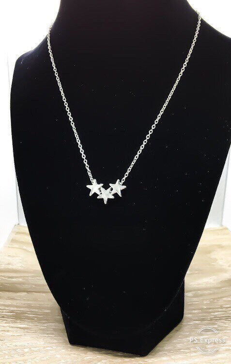 Three Stars Necklace with Card, Gift Box, Reach for the Stars, Graduation