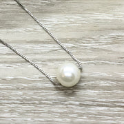 Mother Necklace, Floating Pearl Necklace, Pearls of Wisdom, Gift for Mom, Bonus Mother Gift, Gift from Daughter, Mom Birthday Gift