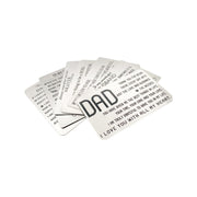 Love You Dad Wallet Card, Gift from Daughter, Stainless Steel, Gift for Daddy, Father Birthday Gift, Simple Reminder, Father’s Day Gift