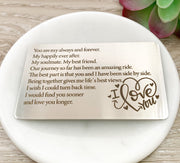 I Love You Wallet Card, Romantic Gift for Him, Gift for Husband, Stainless Steel, Gift from Wife, Sentimental Fiance Gift, Anniversary Gift