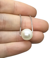 Floating Pearl Necklace, World is Your Oyster Quote, Gift for Daughter, New Job Gift, Farewell Graduation Gift for Her, Senior Graduate Gift