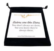 Sisters Are Like Stars, Studded Star Necklace, Celestial Jewelry, Sister of the Bride Gift, Little Sister Gift, Middle Sister Gift