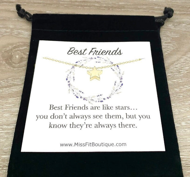 Best Friends Are Like Stars, Celestial Necklace, Tiny Star Pendant, Constellation Jewelry, Graduation Gift for Bestfriend