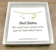 Soul Sisters, Crossed Arrows Necklace Set for 2, Matching, Friendship