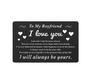 I Love You Quote, Romantic Boyfriend Wallet Card, Gift from Girlfriend, Anniversary Gift, Gift for Boyfriend, Sentimental Gift, Gift for Him