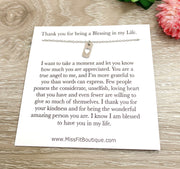 Thank You Jewelry Gift, Tiny Heart Necklace, Gift from Sister, Like a Mother to Me Card, Bonus Mom Gift, Mother’s Day Gift, Grateful Gift