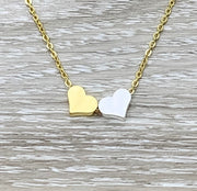 2 Hearts Necklace, Gift for Mom from Son, Mother & Son Card, Double Hearts Necklace, Mother Birthday Gift, Son Getting Married Gift