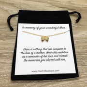 In Memory of Mom or Dad Card, Angel Wings Necklace, Gold, Silver