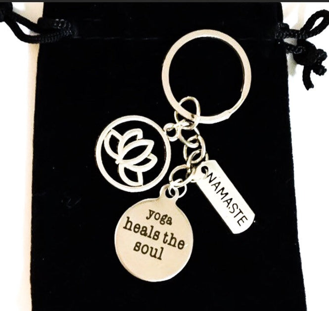Yoga Teacher Appreciation jewelry Inspirational keychain Yoga teacher gift  Yoga Instructor keychain Yogi gift