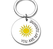 You Are My Sunshine Keychain, Stainless Steel