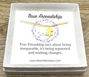 Interlocking Puzzle Necklace Set for 2, True Friendship Card, Matching Puzzle Piece Necklaces, Gift for Best Friend, Birthday Gift