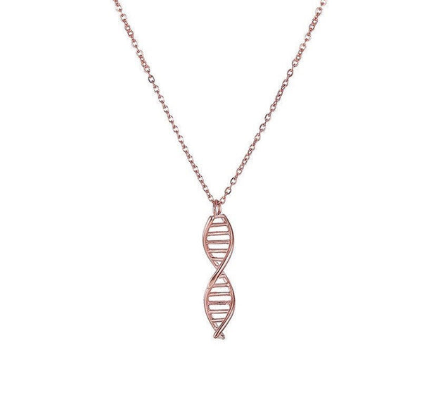 DNA Necklace, Double Helix Pendant, Blended Family Gift, Biology Jewelry, Gift for Medical Student, Science, Nurse Gift, Stainless Steel