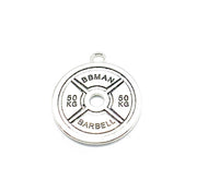 Weightlifting Charm, 50kg Weight Plate Charms, 50 kilograms, Weight Charms, Fitness Charms, Jewelry Findings, Gym Charm, Stocking Filler