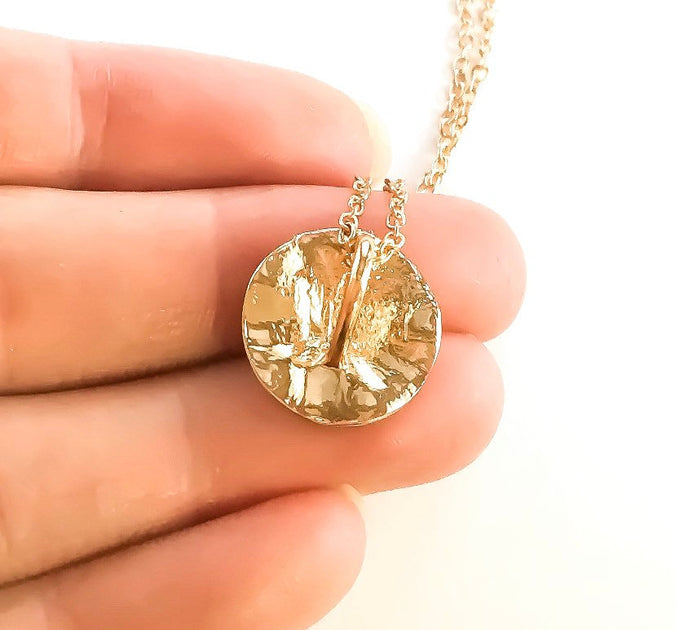 Sanddollar Necklace Gold, Ocean Lover Gift, Beach Jewelry, Shell Penda –  Simple Reminders