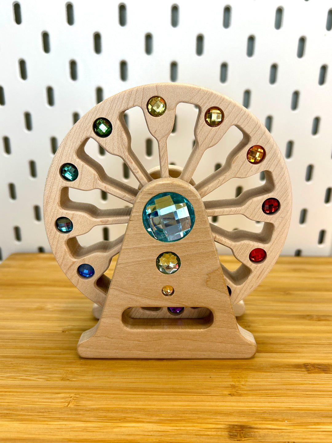 Wooden Rainbow Gem Ferris Wheel (Double-Sided)