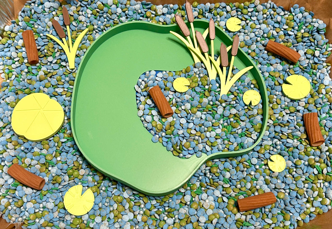 Frog Life Sensory Filler | Pond Sensory Play | 3D Printed Loose Parts | Eco-Friendly PLA