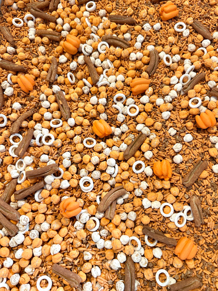 Pumpkin Pie Sensory Filler Mix | Autumn-Themed Sensory Bin Mix