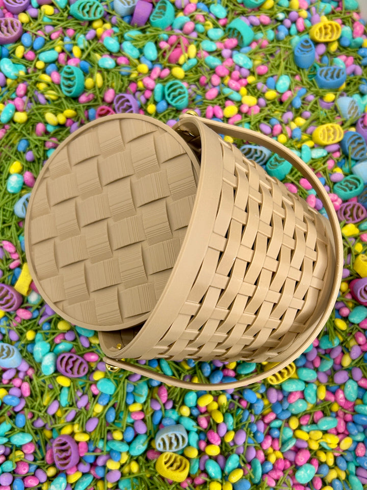 3D Printed Woven Basket with Lid | Reusable Picnic Toy Basket | Pretend Play | Sensory Bin Container