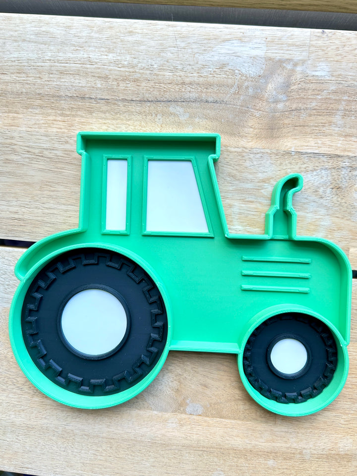 Green Tractor Sensory Tray | Farm Sensory Bin | 3D Printed Trinket Tray