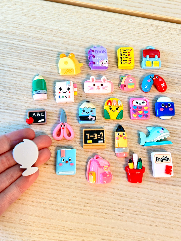 Back to School Charms | Resin Set of 20+ Mini Charms