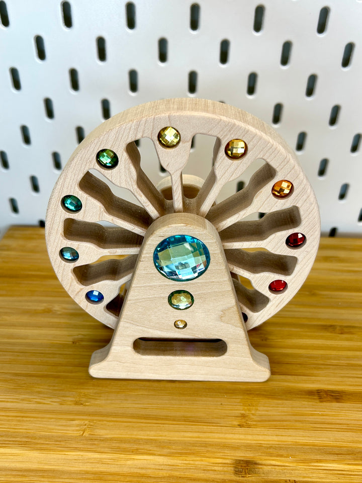 Wooden Rainbow Gem Ferris Wheel (Double-Sided)