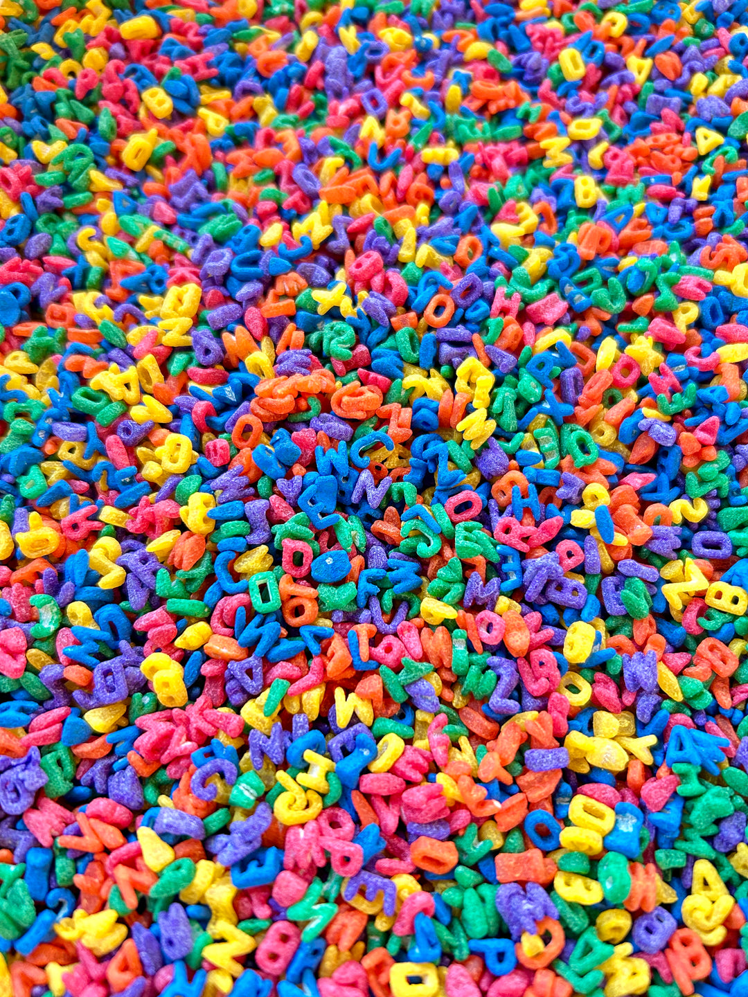 Rainbow ABCs Sensory Filler Mix | Colourful Alphabet Pasta