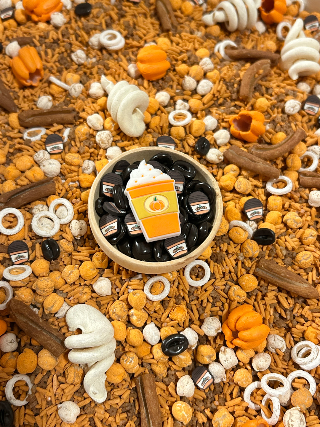 Pumpkin Spice Latte Sensory Filler Mix | Autumn-Themed Sensory Bin Mix