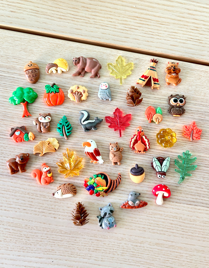 Lot of Halloween Charms | Fall-Themed Resin Set of 30+ Loose Parts