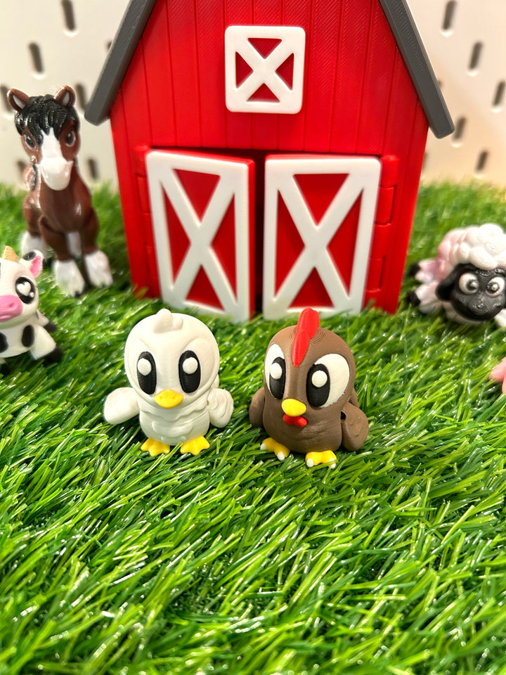 3D Printed Articulated Hen &amp; Roosters | Chicken Coop