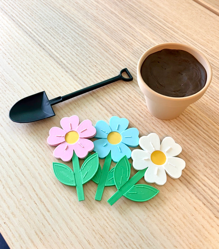 Large Flower Planting Set | 4” Flowers | Gardening Sensory Dirt