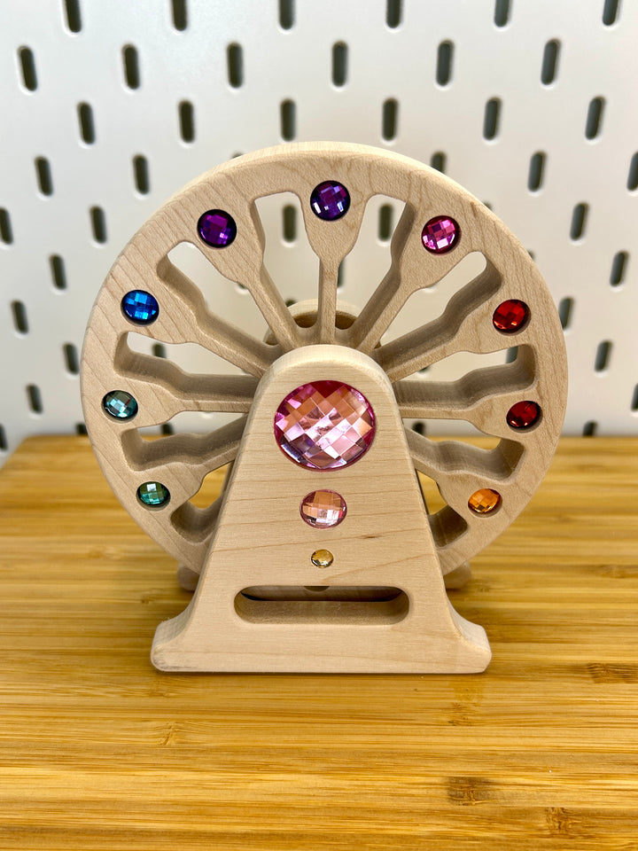 Wooden Rainbow Gem Ferris Wheel (Double-Sided)