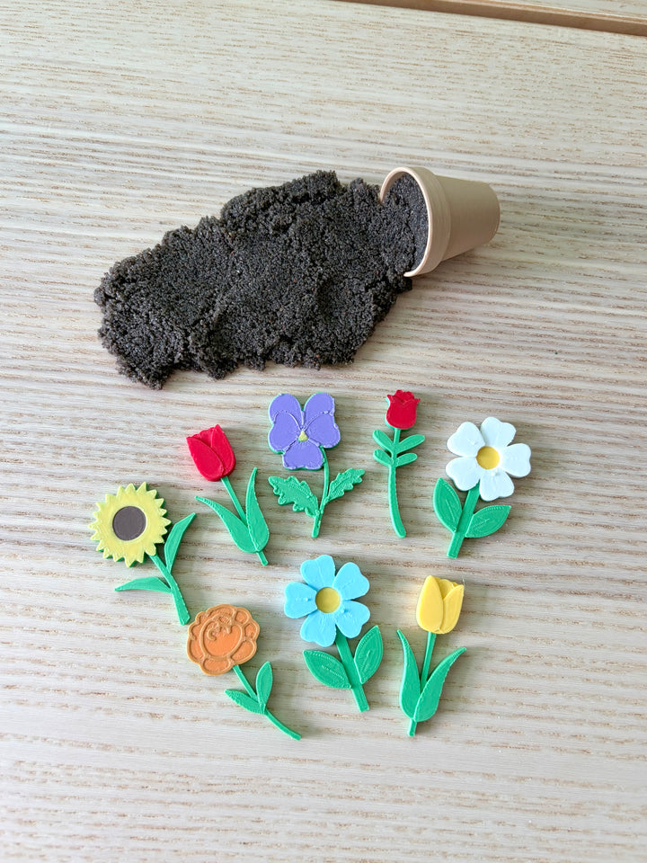 Mini Garden Planting Set | Flower Pots, Flowers &amp; Sensory Dirt