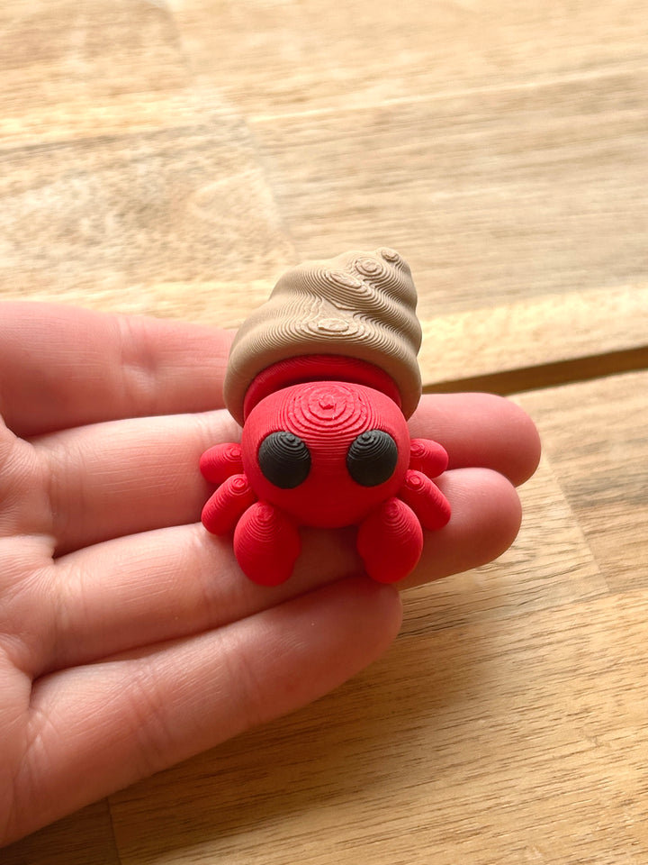 3D Printed Baby Hermit Crab | Beach Friends Sensory Play | Eco-Friendly PLA