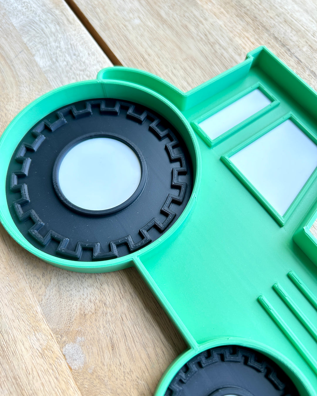 Green Tractor Sensory Tray | Farm Sensory Bin | 3D Printed Trinket Tray