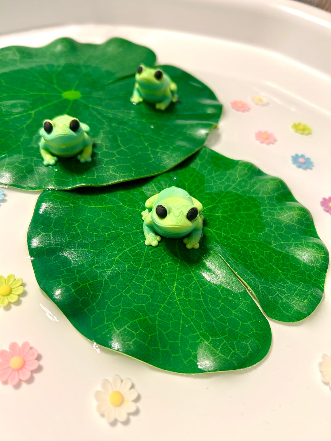 Frog Life Loose Parts | Pond Sensory Play | 3D Printed Flat Fillers | Eco-Friendly PLA