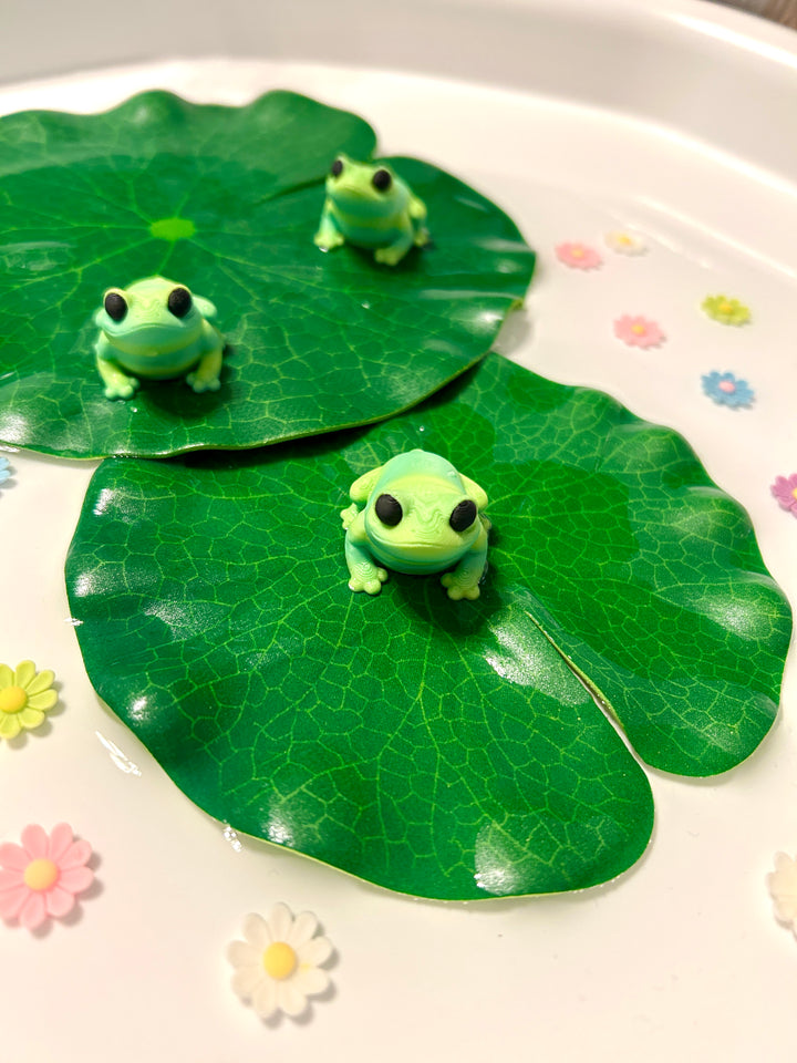 Frog Life Loose Parts | Pond Sensory Play | 3D Printed Flat Fillers | Eco-Friendly PLA