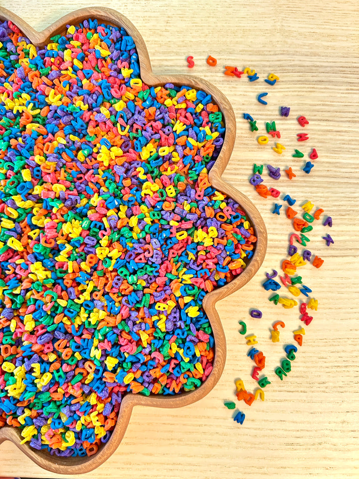 Rainbow ABCs Sensory Filler Mix | Colourful Alphabet Pasta