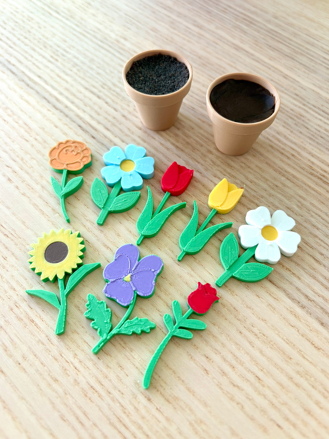 Mini Garden Planting Set | Flower Pots, Flowers &amp; Sensory Dirt