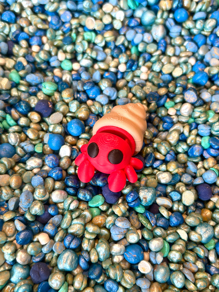 3D Printed Baby Hermit Crab | Beach Friends Sensory Play | Eco-Friendly PLA