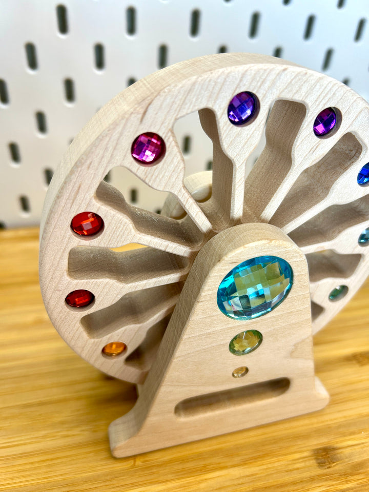 Wooden Rainbow Gem Ferris Wheel (Double-Sided)
