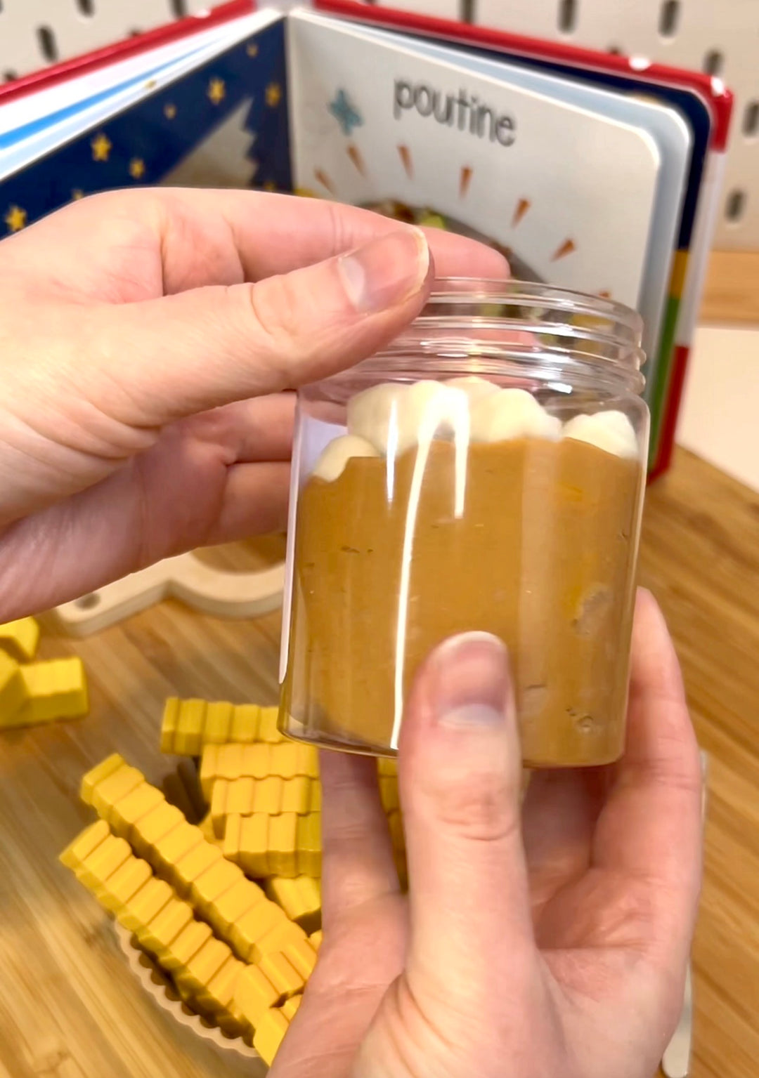 Create-Your-Own Poutine Playdough | Includes Cheese Curds & Gravy Sauce