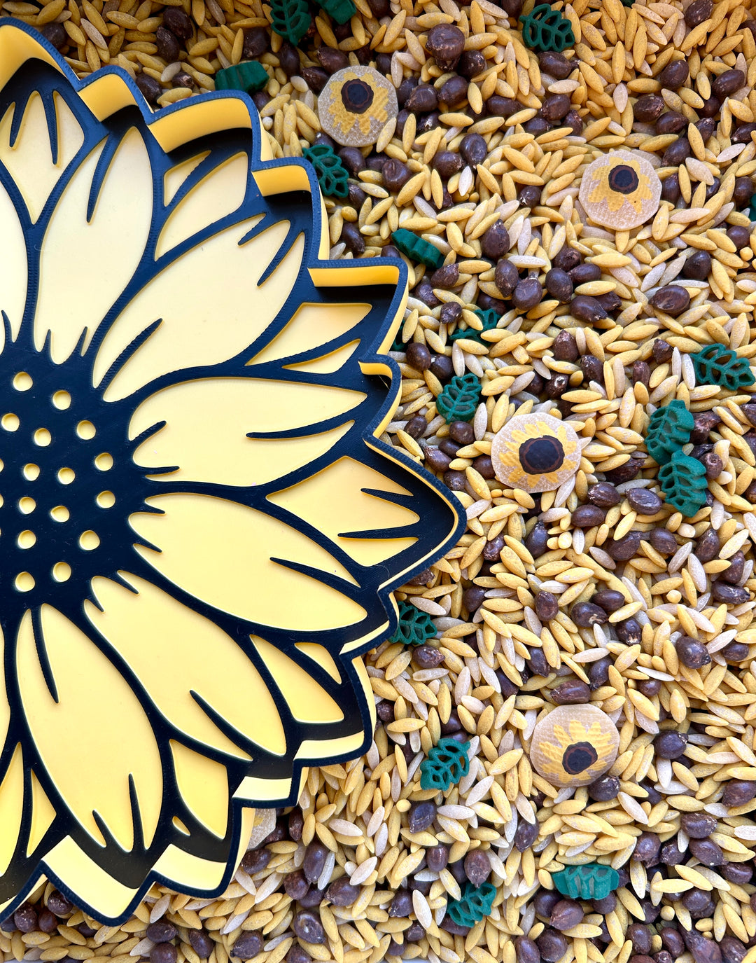 Lot of 6 Sunflower Charms | Fall-Themed Resin Loose Parts