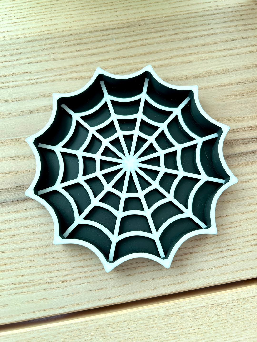 Spiderweb Sensory Tray | Black &amp; White 3D Printed Trinket Tray
