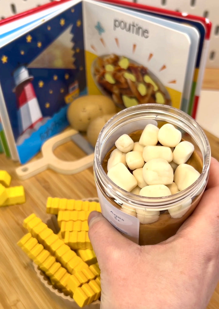 Create-Your-Own Poutine Playdough | Includes Cheese Curds & Gravy Sauce