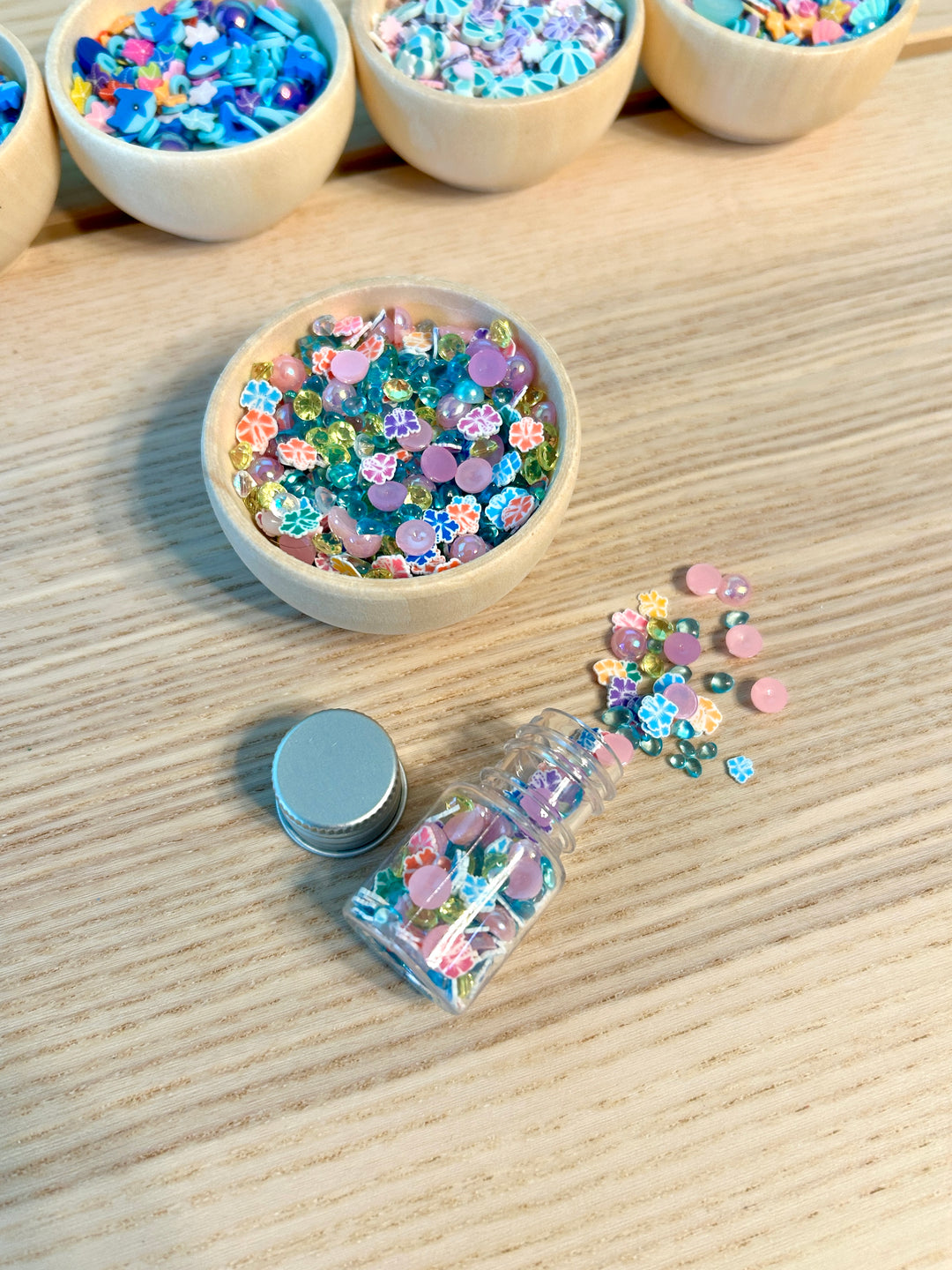 Hawaiian Blue Alien Charms Set | Silicone Bead, Acrylic, Resin Loose Parts