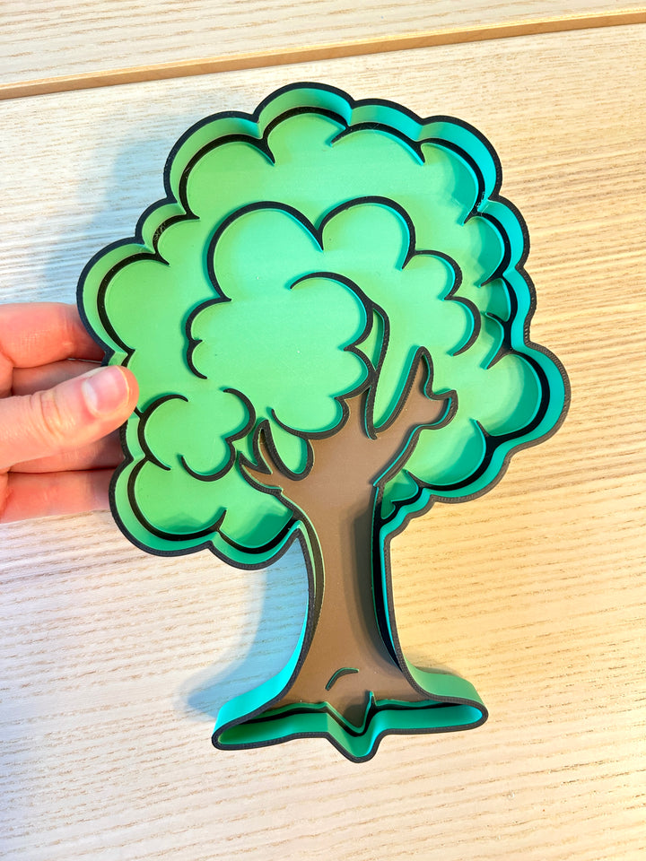 Green Tree Sensory Tray | Nature Sensory Bin | 3D Printed Trinket Tray