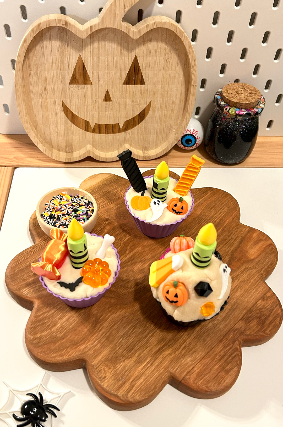 Spooky Cupcake Playdough Kit | Halloween Pretend Play