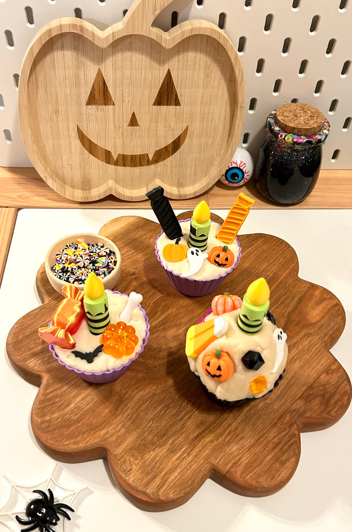 Spooky Cupcake Playdough Kit | Halloween Pretend Play