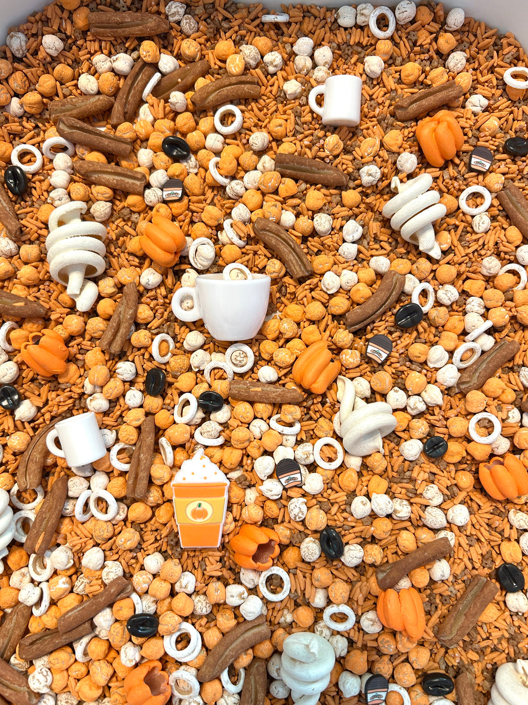 Pumpkin Spice Latte Sensory Filler Mix | Autumn-Themed Sensory Bin Mix