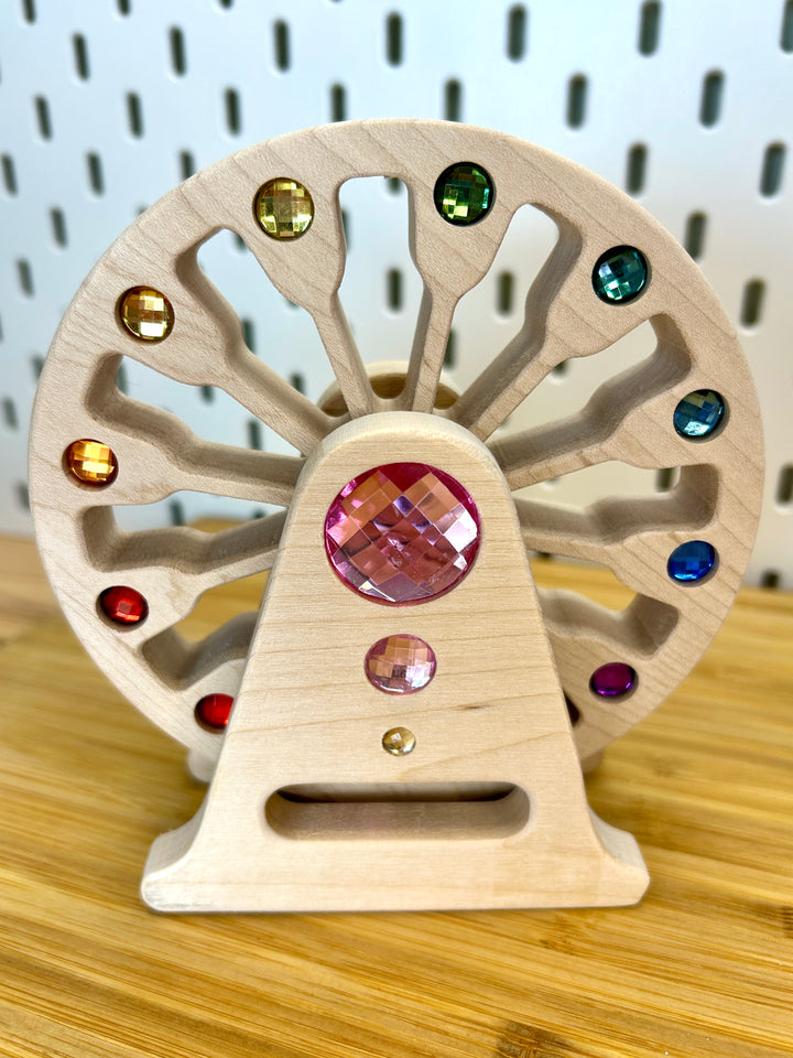 Wooden Rainbow Gem Ferris Wheel (Double-Sided)